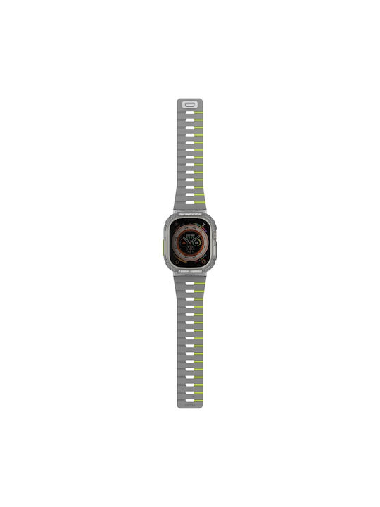 Skinarma Силиконов Калъф в Сив цвят за Apple Watch 49 мм