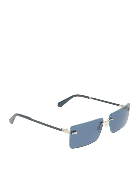 Calvin Klein Women's Sunglasses with Blue Metal Frame and Blue Lens CKJ25206S 044
