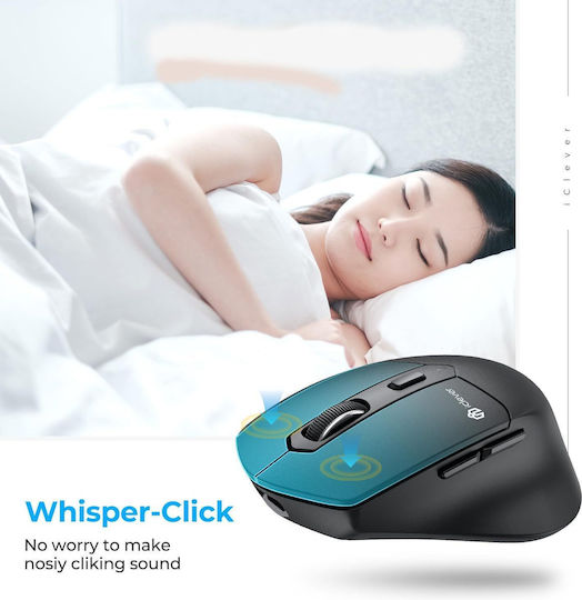 iClever MD360 Kabellos Ergonomisch Bluetooth Maus Schwarz