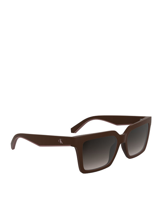 Calvin Klein Women's Sunglasses with Red Plastic Frame and Red Lens