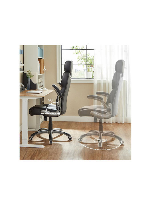 Executive Reclining Office Chair with Fixed Arms Black Songmics
