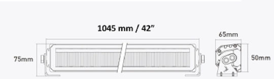 LED Бар Студено Бяло DRL Оранжево 175 Вата 10-30 Волта DC 105см IP67