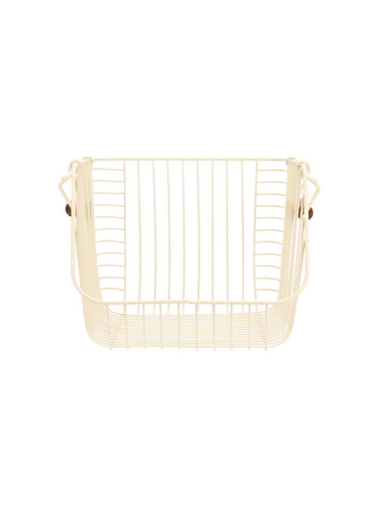 Estia Tabletop Allure Metal Rack 26.5x29.5x21.5cm Beige