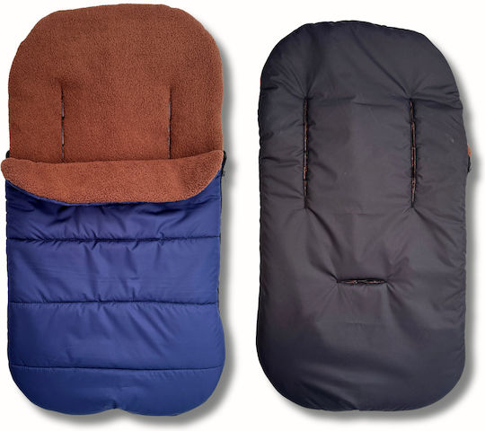Stroller Footmuff with Fleece Lining Blue