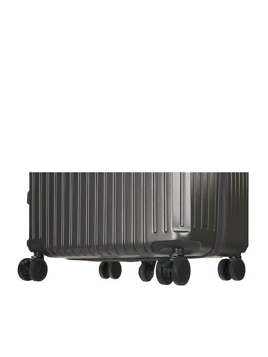 RCM Μεγάλη Βαλίτσα Ταξιδίου Σκληρή Γκρι με 4 Ρόδες Ύψους 71εκ.