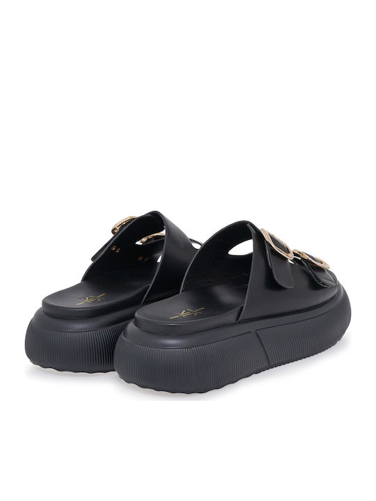 Women's Flat Sandals Flatforms in Black Color