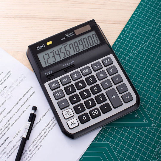 Deli Calculator in Gray Color 1pcs