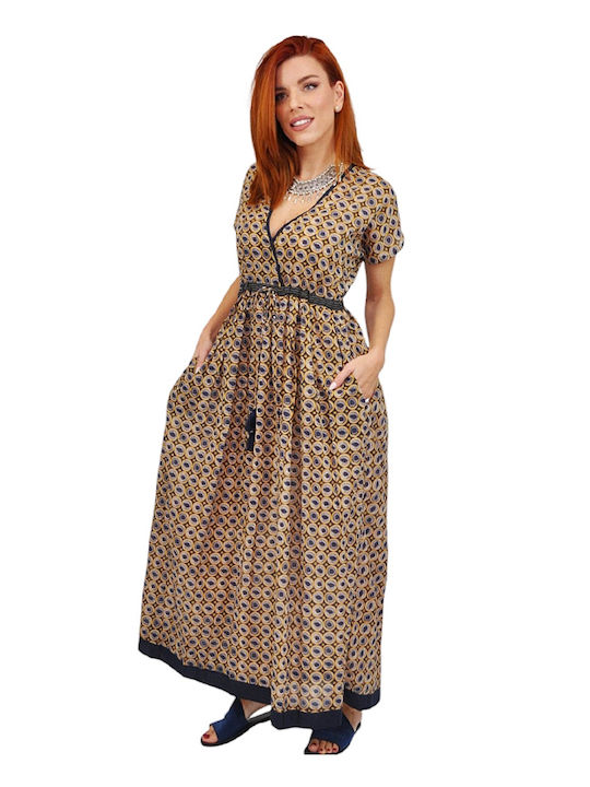 Sommer Midi Damenkleid Beige
