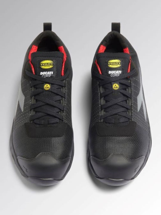 Utility Diadora Fly Motor Matryx Παπούτσι Ασφαλείας Μαύρο S3 με Πιστοποίηση P, ESD , FO , HRO,SR