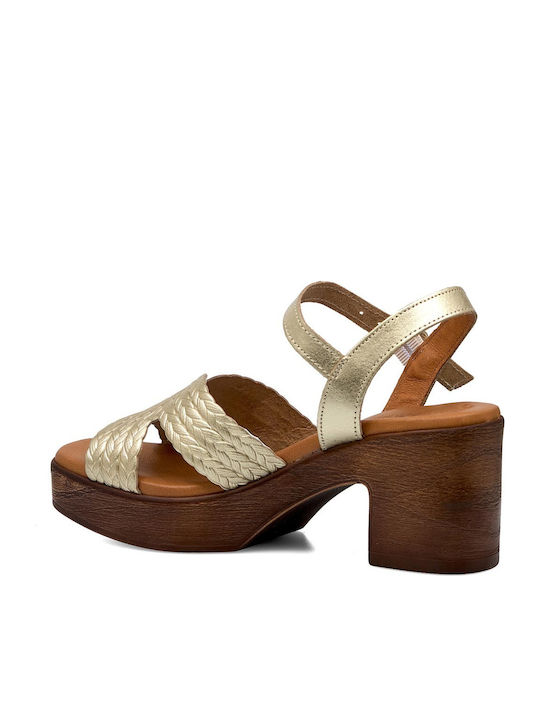 Leather Sandals Gold