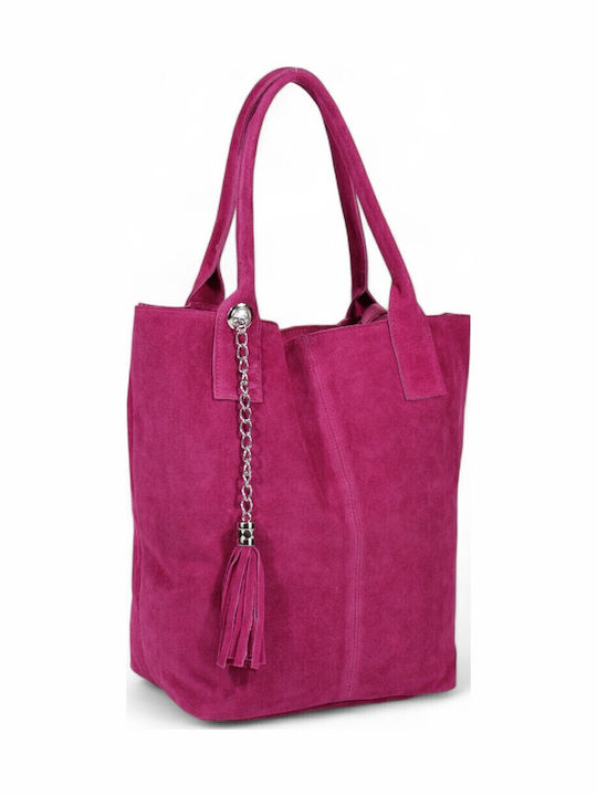 De piele Geantă de damă Shopper De umăr Fuchsia