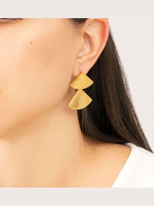 Excite-Fashion Σκουλαρίκια Κρεμαστά από Ατσάλι Επιχρυσωμένα