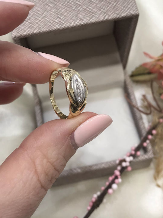 Antwnakakis Ring made of White gold 18K