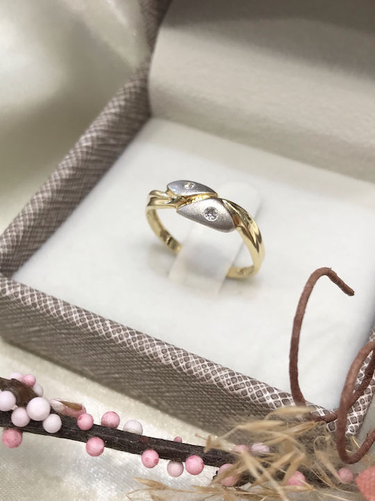 Antwnakakis Ring made of White gold 18K