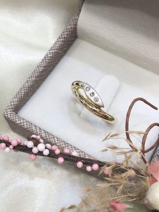Antwnakakis Damen Ring aus Weißgold 18K