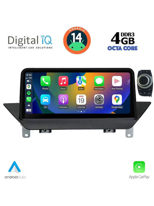 Digital IQ Car Audio System for BMW X1 (E84) 2009-2015 (Bluetooth/USB/WiFi/GPS/Apple-Carplay/Android-Auto) with Touch Screen 10.25"
