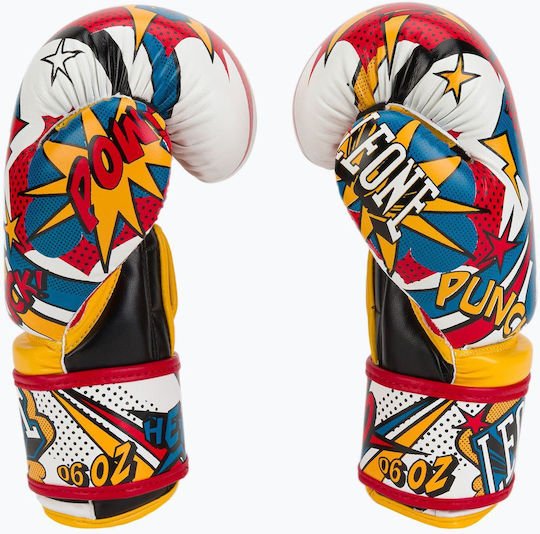 Leone Hero Kids Boxing Gloves made of Synthetic Leather for Match Multicolor
