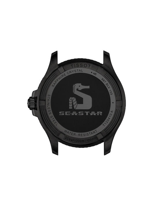 Tissot T-sport Seastar 1000 Ανδρικό Ρολόι 40mm Μπαταρίας με Μαύρο Μεταλλικό Μπρασελέ