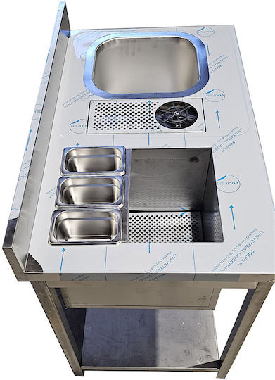 Lappas Μεταλλικό Bar Station με Διαστάσεις 100cmx60cmx85cm