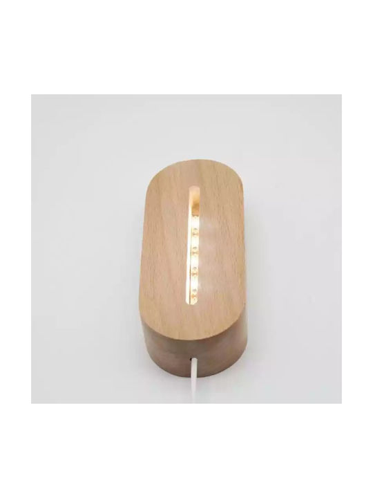 Led Kids Decorative Lamp Beige 17x14cm