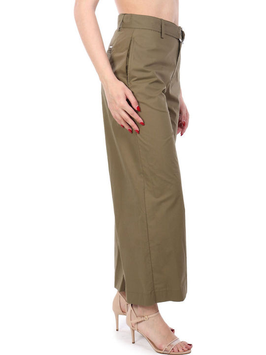 Damen Stoff Hose Khaki