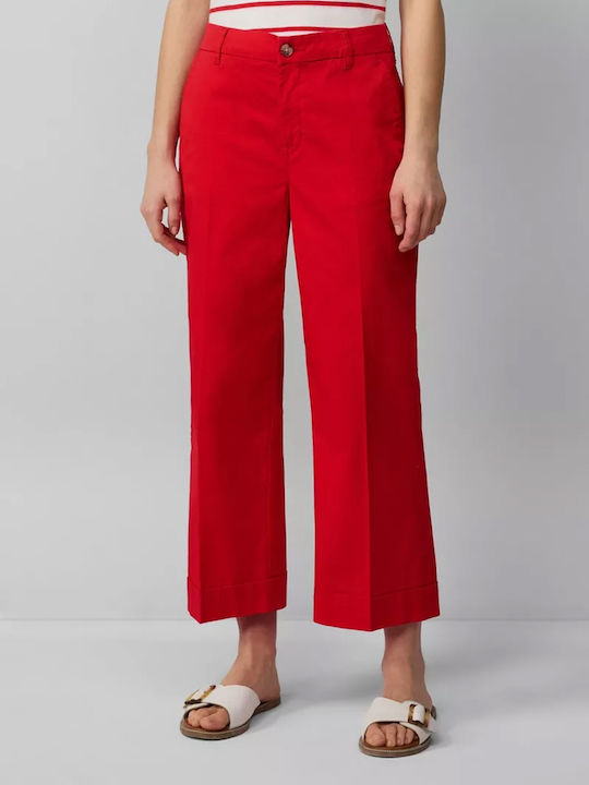 Women's Fabric Trousers Red