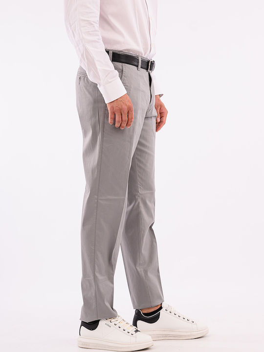Herrenhosen Chino Elastisch Grau