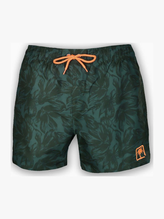 Costume De Baie Bărbați Pantaloni Scurți Verde Floral
