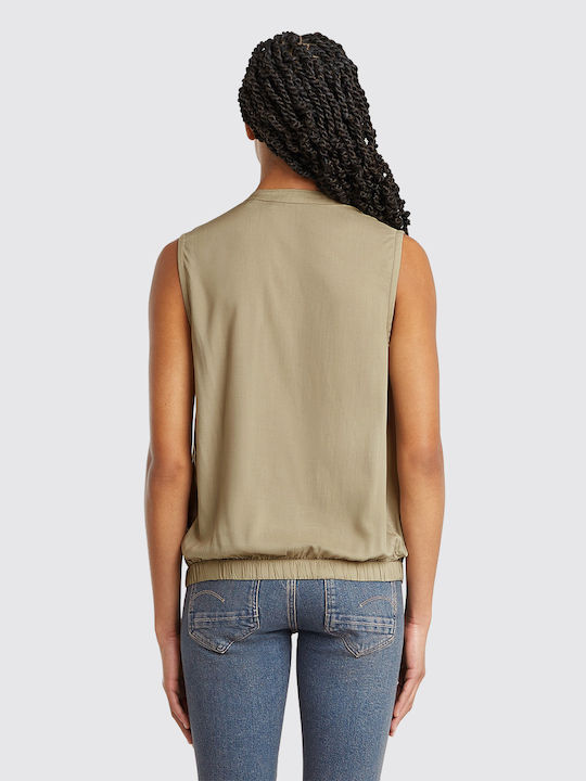 Women's Crop Top Sleeveless Blue