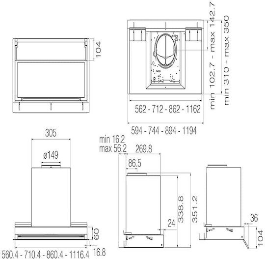 Elica BoxIn Advance Plus IX/A/60 Механизъм за аспирация 60см Inox