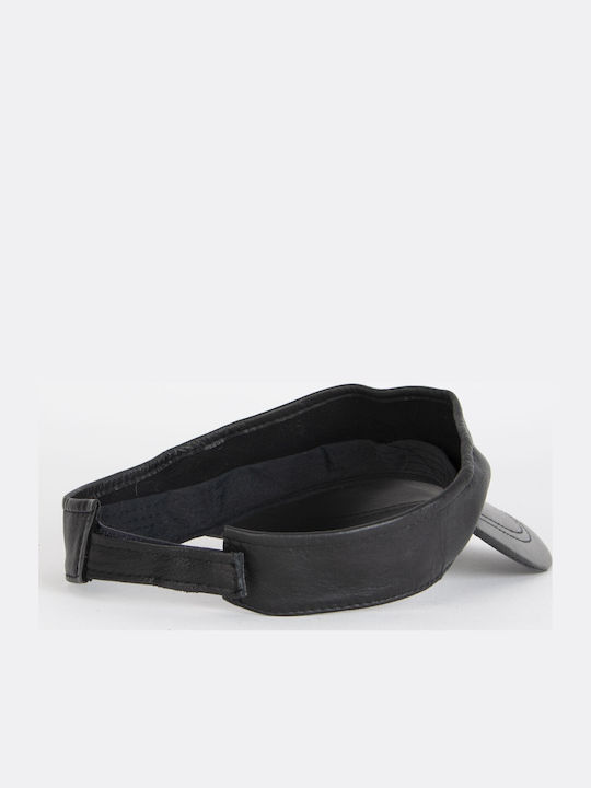 MRDline Leather Women's Visor Hat Black