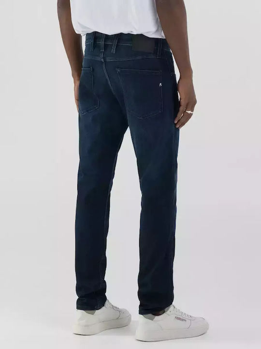 Anbass Men's Jeans Pants Elastic with Slim Fit Dark Blue