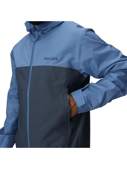 Minimalist Jacket Waterproof and Windproof Navy Blue