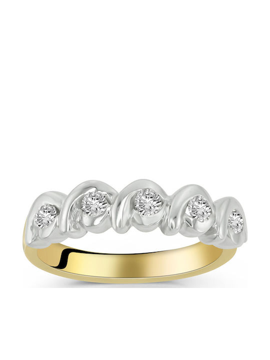Antwnakakis Damen Ring mit Diamant aus Weißgold 18K
