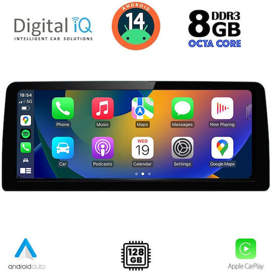 Digital IQ Ηχοσύστημα Αυτοκινήτου για BMW X3 (F25) / X4 (F26) 2014-2016 (Bluetooth/USB/WiFi/GPS/Apple-Carplay/Android-Auto) με Οθόνη Αφής 12.3"
