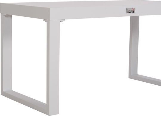 Sentry Auxiliary Outdoor Free Standing Aluminum Table White 87x43xcm