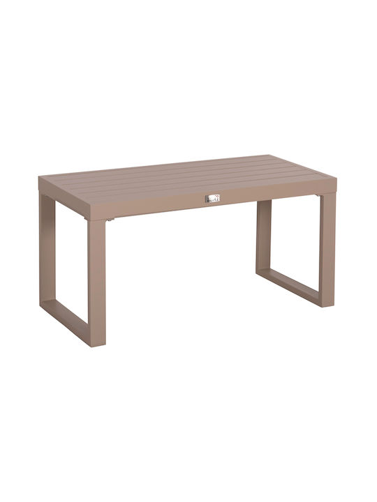 Sentry Auxiliary Outdoor Free Standing Aluminum Table Cappuccino 87x43xcm