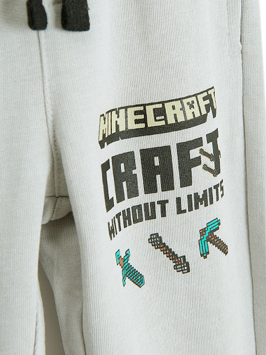Kids Sweatpants Gray Minecraft