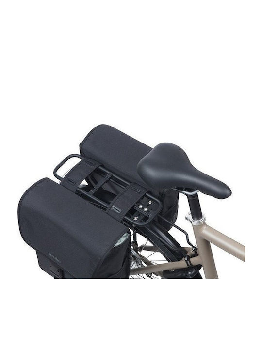 Basil Double Bicycle Rack Bag Black