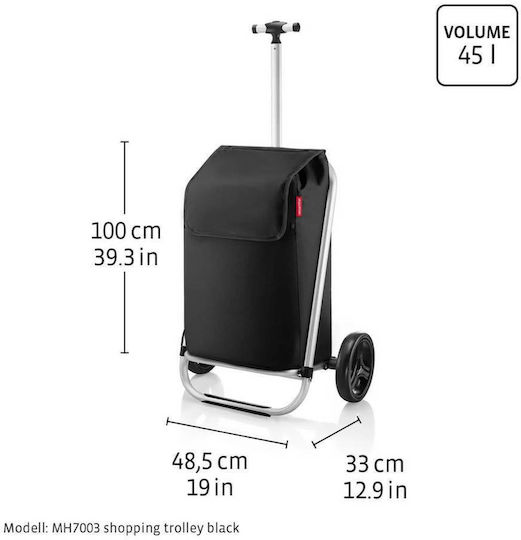 Shopping Trolley Gray 45lt