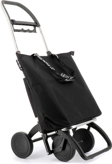 Shopping Trolley Black 64.5x64.5x100.5cm