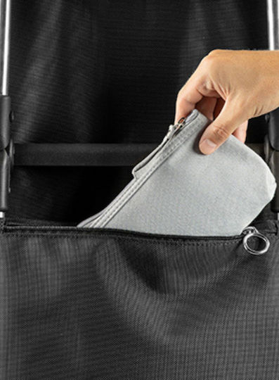 Stoff Einkaufswagen Klappbar Blau 43x19x104.5cm