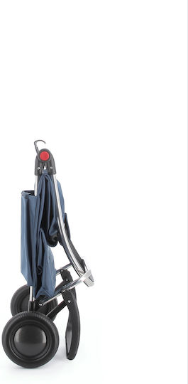 Stoff Einkaufswagen Klappbar Blau 43x19x104.5cm