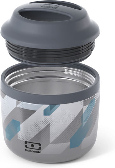 Monbento Δοχείο Φαγητού Σιλικόνης Θερμός Γκρι 550ml