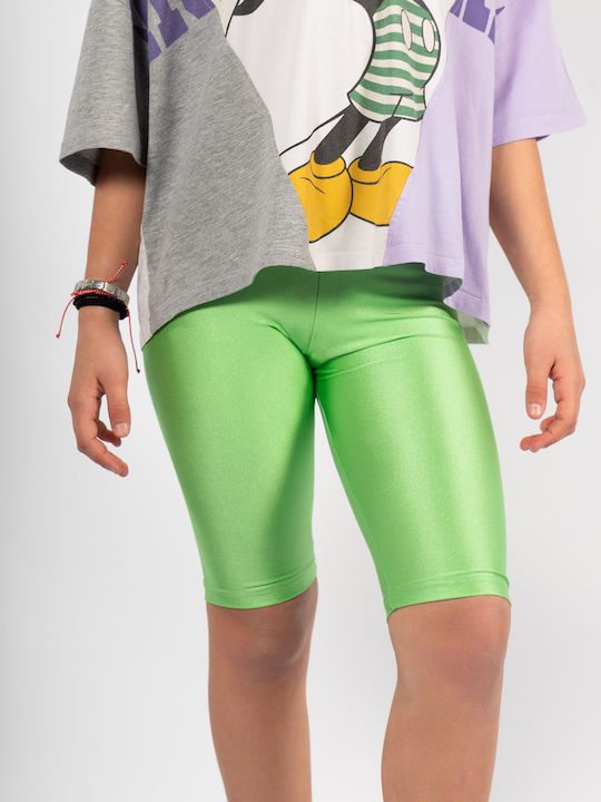 Kids Legging Cycling Short Lime Green