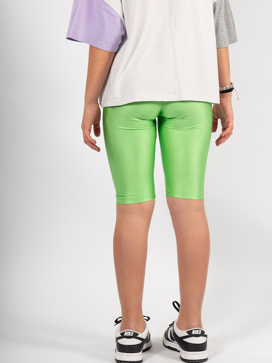 Kids Legging Cycling Short Lime Green