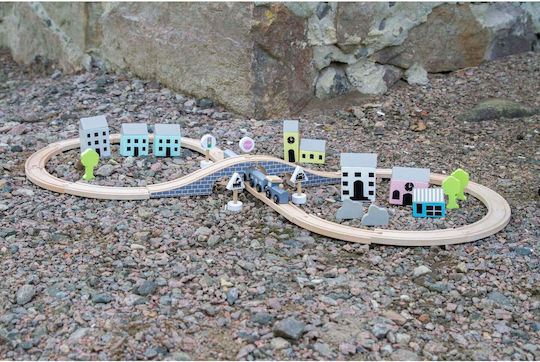 Jabadabado Set with Train made of Wood with Light for 3+ years+ Years