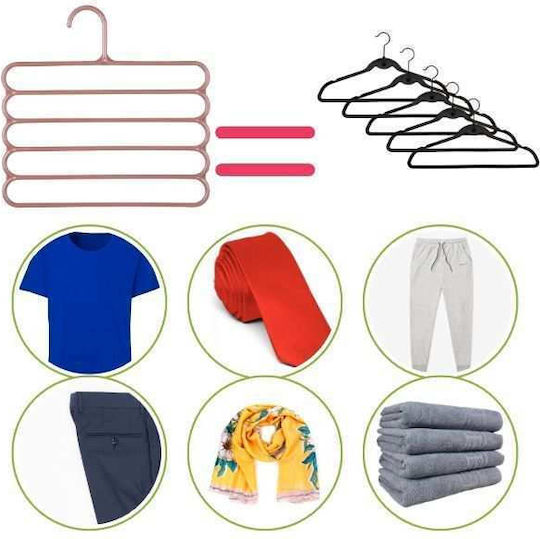 Umeraș pentru Dulap pentru pantaloni Plastic Maro 20buc