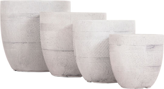 HomeMarkt Саксия Фибростъкло Сив