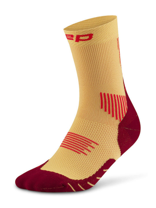 CEP Mid Cut Laufsocken Orange 1 Paar